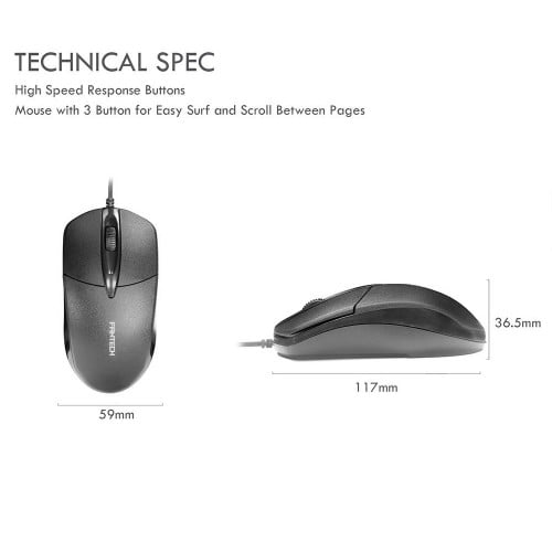 Fantech KM100 USB Keyboard Mouse Combo