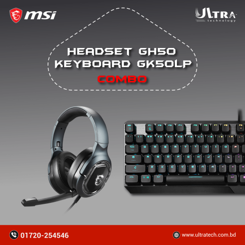 MSI GH50 GAMING HEADSET & MSI VIGOR GK50 GAMING KEYBOARD COMBO