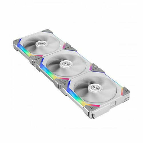 Lian Li UNI FAN SL120 120mm RGB White Case Fan (3 Fan Pack)