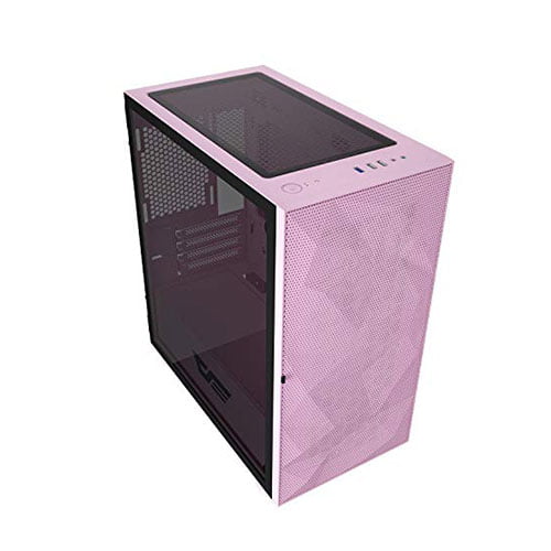 Aigo DarkFlash DLM21 MESH Pink Tempered Glass Micro ATX Casing