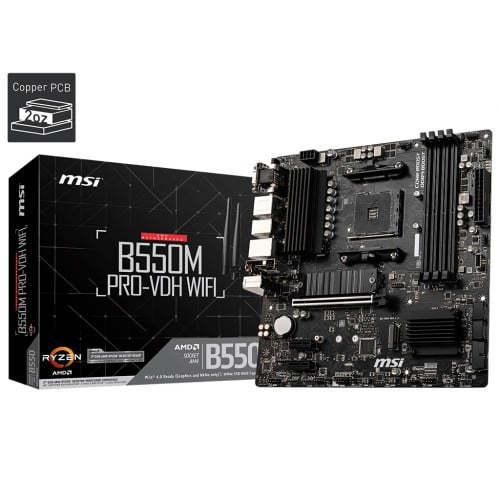 MSI B550M Pro VDH Wi-Fi AM4 AMD Micro-ATX Motherboard