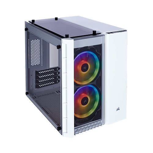 Corsair Crystal Series 280X RGB Tempered Glass Micro ATX Case (White)