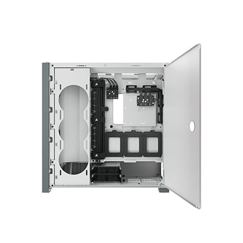 CORSAIR iCUE 5000X RGB Tempered Glass Mid-Tower ATX PC Case (White)