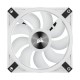 Corsair iCUE QL120 RGB 120mm PWM White Fan — Triple Fan Kit with Lighting Node CORE