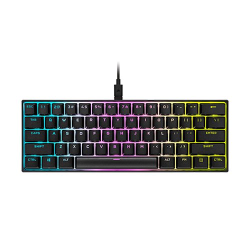 CORSAIR K65 RGB MINI 60% CHERRY MX SPEED MECHANICAL GAMING KEYBOARD ​(BLACK)