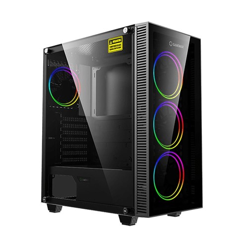 GAMEMAX DRACO XD MID TOWER BLACK ATX GAMING CASE