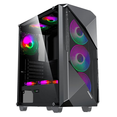 GAMEMAX REVOLT 3606 TEMPERED GLASS ATX ARGB GAMING CASE (BLACK)