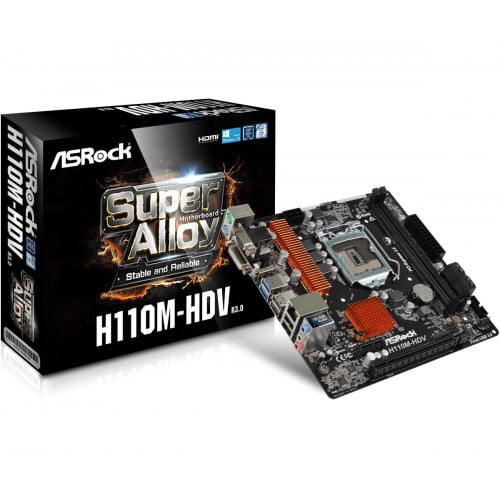 Asrock H110M-HDV Super Alloy Micro ATX Motherboard