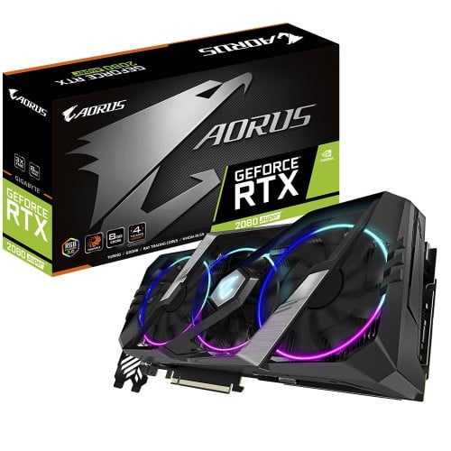 Gigabyte Aorus Geforce Rtx 2080 Super 8GB Graphics Card Gigabyte Aorus Geforce Rtx 2080 Super 8GB Graphics Card