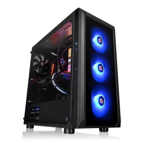 Thermaltake Versa J23 TG MB SYNC RGB Mid Tower Casing Black