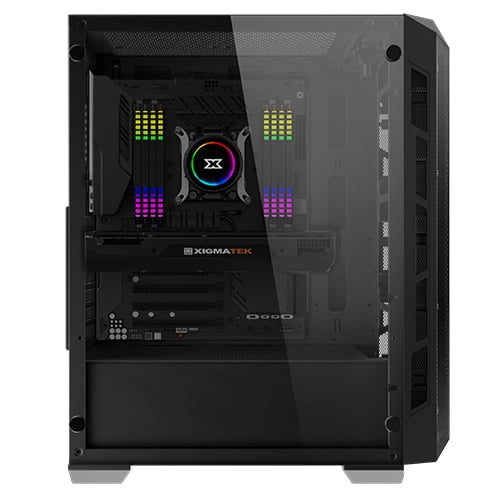 XIGMATEK TRIDENT TEMPERED GLASS ATX MID TOWER GAMING CASE (BLACK)