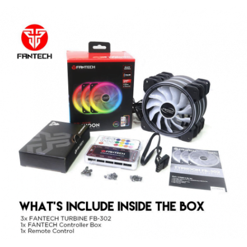 Fantech FB302 Turbine 120mm Three Fan Pack Case Fan