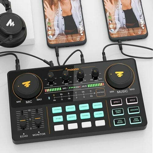 MAONO AU-AM200 MAONOCASTER LITE MIXER PORTABLE PRODUCTION STUDIO SOUND CARD