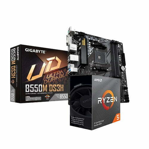 AMD Ryzen 5 3600 Processor And Gigabyte B550M DS3H AM4 AMD Motherboard Combo (Only For PC Bundle)
