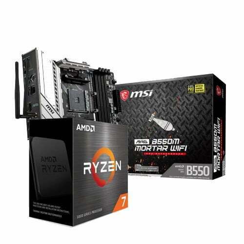 AMD Ryzen 7 5800X Processor & MSI MAG B550M Mortar Wi-Fi Motherboard Combo (Only For PC Bundle)
