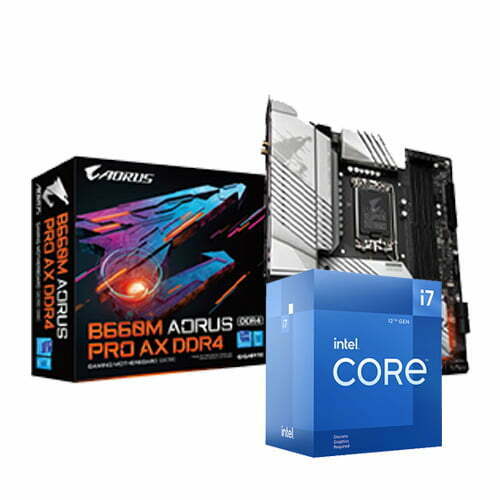 Intel Core i7-12700 Processor & Gigabyte B660M AORUS PRO AX DDR4 Motherboard Combo (BUNDLE WITH PC)