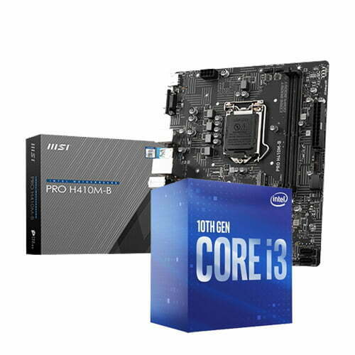 Intel Core i3 10100 Processor and MSI PRO H410M-B Motherboard Combo