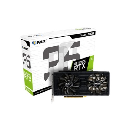 PALIT GEFORCE RTX 3050 DUAL 8GB GDDR6 GRAPHICS CARD PALIT GEFORCE RTX 3050 DUAL 8GB GDDR6 GRAPHICS CARD
