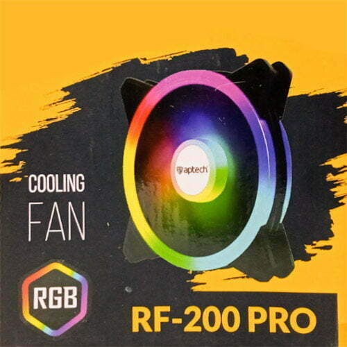 Aptech RF 200 Pro RGB 5 IN 1 Case Cooling Fan With Remote Controller