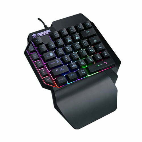 BAJEAL F6 Wired Gaming Keypad with LED Backlight 39 Keys One-handed Keyboard