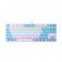 BAJEAL K100 TKL RGB Mechanical Gaming White-Blue Keyboard (Hot-Swappable)