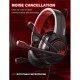 EKSA T8 Stereo Noise Cancelling Over Ear Gaming Headphone (RED)