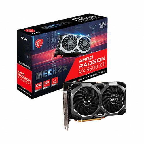 MSI Radeon RX 6600 XT MECH 2X 8G OCV1 GDDR6 Graphics Card