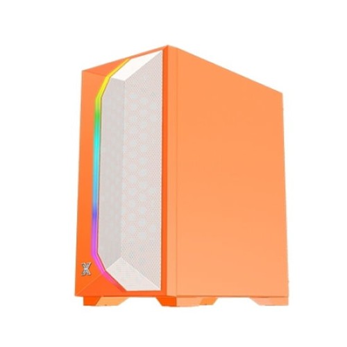 Xigmatek Gemini II Orange Meshed Grill Led MATX Case