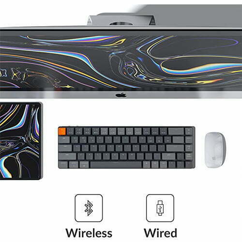 KEYCHRON K7 Ultra-slim RGB Hotswap Aluminium Wireless Low Profile Mechanical Keyboard