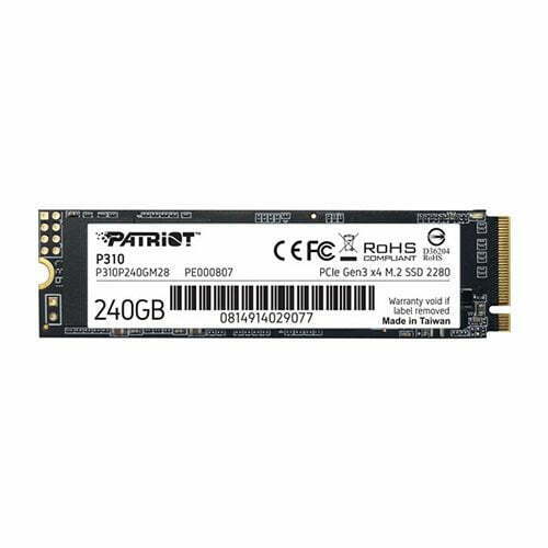 Patriot P310 240GB 2280 M.2 PCIe 3.0 NVMe SSD