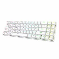 DAREU EK871 GTR HOTSWAPPABLE WIRELESS WHITE MECHANICAL KEYBOARD