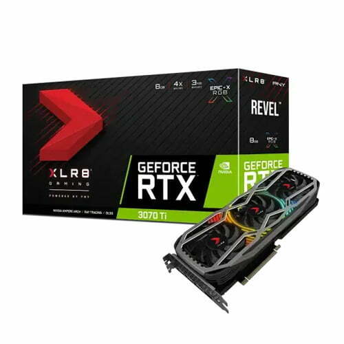 PNY GeForce RTX 3070 Ti 8GB XLR8 Gaming REVEL EPIC-X RGB Triple Fan GDDR6X Graphics Card(WITH FULL PC)