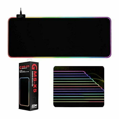 GMS-WT-5 RGB Colorful LED Light Soft Large Gaming Mouse Pad