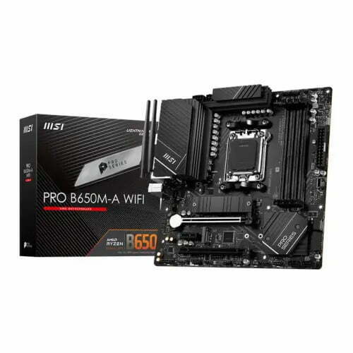 MSI PRO B650M-A WIFI DDR5 AMD AM5 mATX Motherboard MSI PRO B650M-A WIFI DDR5 AMD AM5 mATX Motherboard
