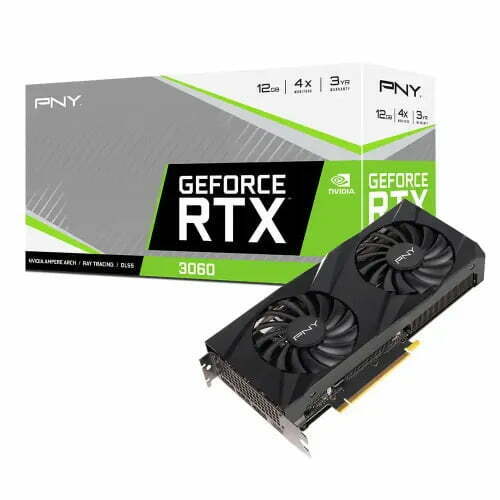 PNY GeForce RTX 3060 12GB VERTO Dual Fan GDDR6 Graphics Card 