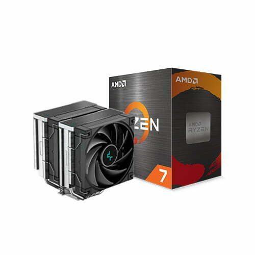 AMD RYZEN 7 5700X 3.4 GHZ AM4 PROCESSOR & DEEPCOOL AG620 DUAL-TOWER 120MM CPU AIR COOLER COMBO WITH PC