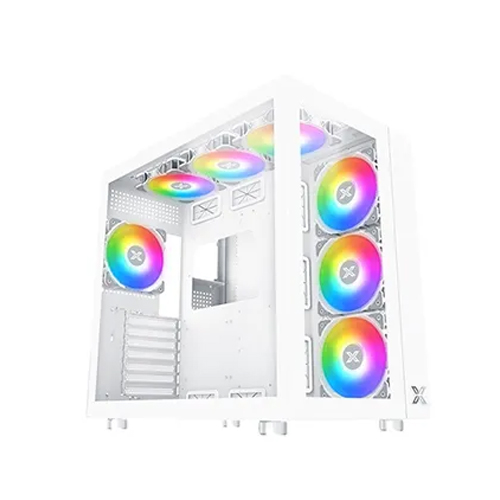XIGMATEK AQUARIUS PRO ARCTIC TEMPERED GLASS ATX GAMING CASE (WHITE)