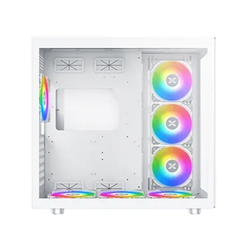 XIGMATEK AQUARIUS PRO ARCTIC TEMPERED GLASS ATX GAMING CASE (WHITE)
