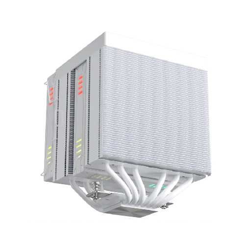 1stPlayer FT12DSL-6 White CPU Cooler Dual Tower 6 Heatpipes LCD Screen 275W 