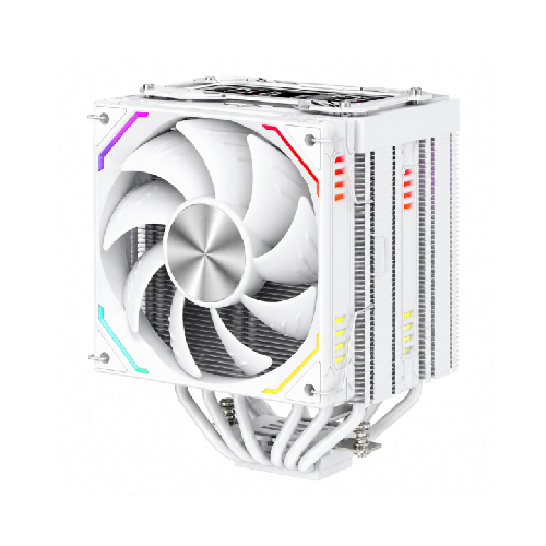 1stPlayer FT12DSL-6 White CPU Cooler Dual Tower 6 Heatpipes LCD Screen 275W 