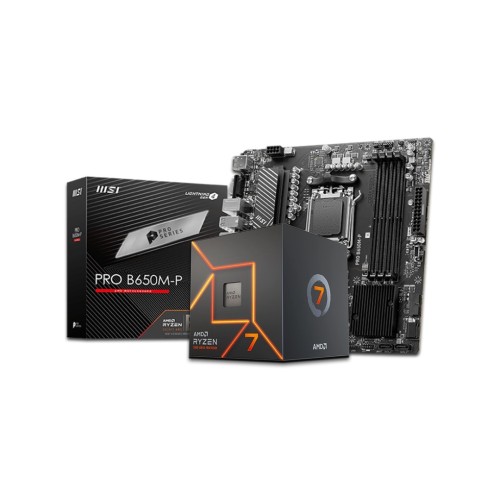 MSI PRO B650M-P AM5 AMD Motherboard AND AMD Ryzen 7 7700 Gaming Processor Combo ( bundle with pc ) MSI PRO B650M-P AM5 AMD Motherboard AND AMD Ryzen 7 7700 Gaming Processor Combo ( bundle with pc )