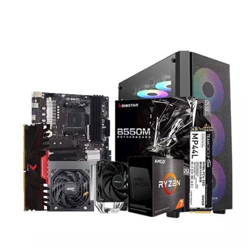 AMD Ryzen 7 5700X with BIOSTAR B550MXC PRO Gaming PC