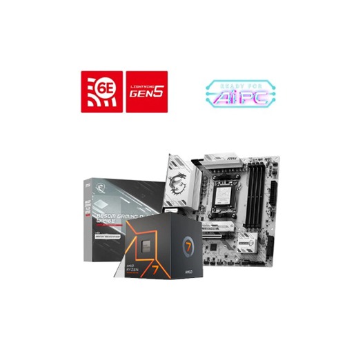 AMD Ryzen 7 7700 Gaming Processor And MSI B850M GAMING PLUS WIFI6E AM5 mATX Motherboard Combo