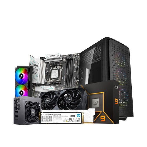 Budget PC with AMD Ryzen 9 9900X Gaming Processor