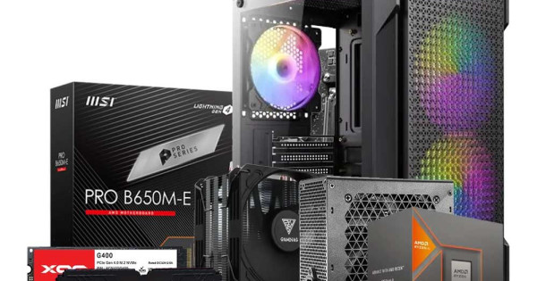 PC Build with AMD Ryzen 5 7600 Gaming Processor