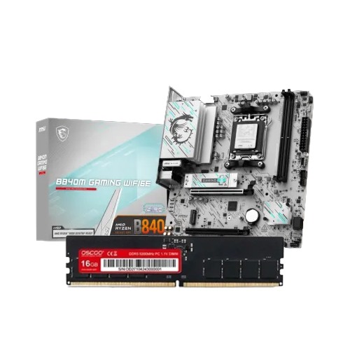 MSI B840M GAMING WIFI6E AM5 mATX Motherboard and OSCOO P300 16GB DDR5 5600MHz RAM Combo