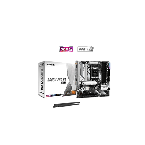 ASRock B650M Pro RS WiFi AM5 Micro ATX Motherboard