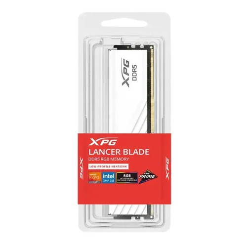 ADATA Lancer Blade 16GB DDR5 6000 MHz RGB Desktop Gaming RAM - White