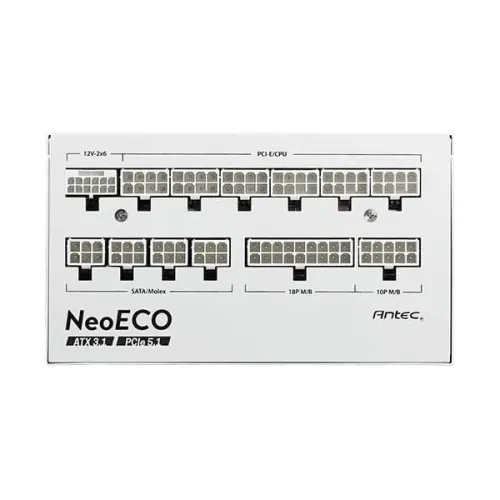 Antec NE1000G M White 1000W ATX 3.1 & PCIE 5.1 80+ Gold Full Modular Power Supply