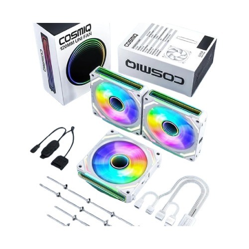 AsiaHorse Cosmiq 120mm Uni Case Fan 3-in-1 (White)
